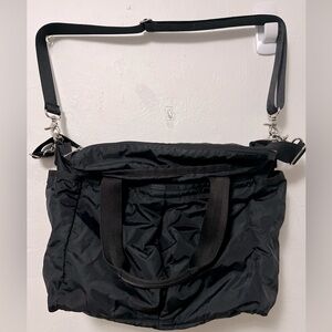 LeSportsac Black Nylon Ryan Baby Diaper Tote Bag Purse Crossbody 13x12x6 inches